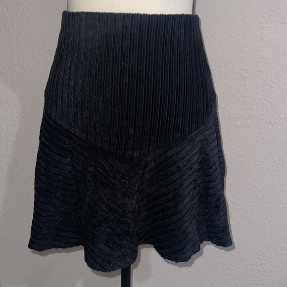 FREE People Camden Ribbed Black Mini Skirt SZ XS - Picture 7 of 10